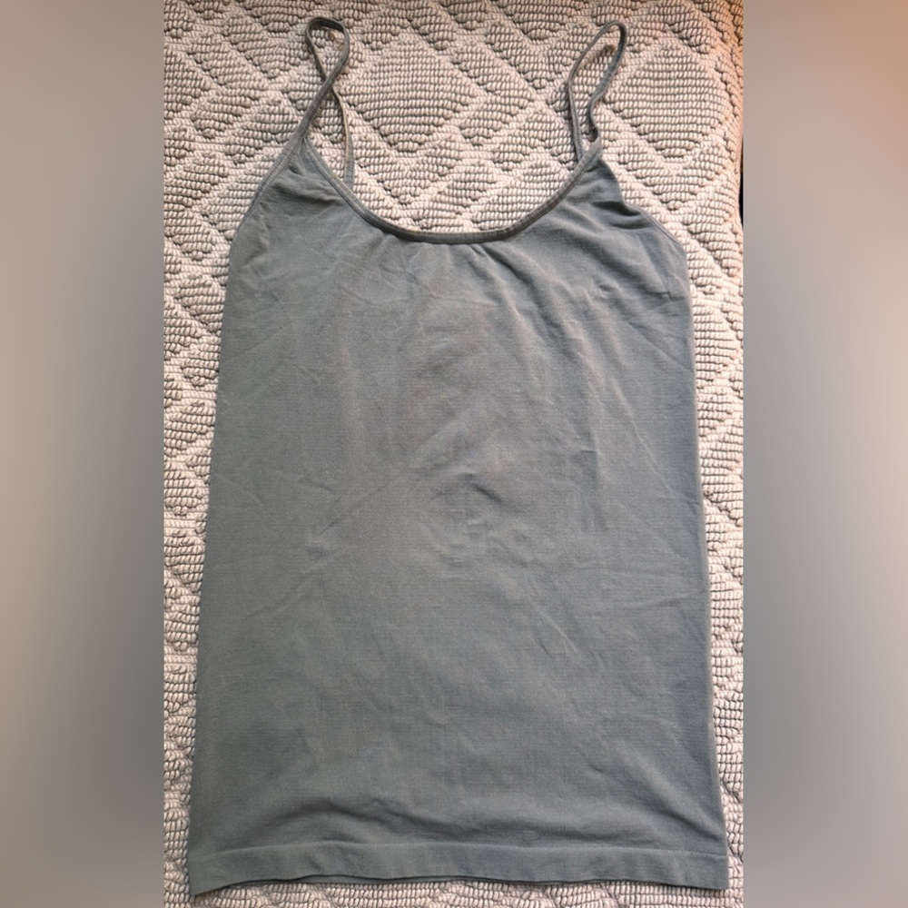 LADIES Banana Republic Camisole Distressed Vintage Blue Gray Stretch Cami - S